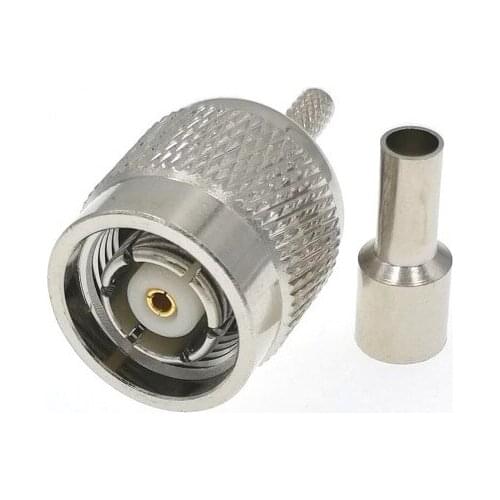 100pcs RP-TNC Male Crimp RF Connector Adapter For RG316 RG178 RG174 LMR100 Cable