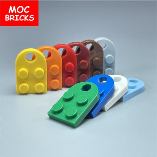 100pcs/lot MOC Bricks Plate Modified 2 x 3 with Hole 3176 Coupling Heart Love Thanksgiving Educational Building Figures