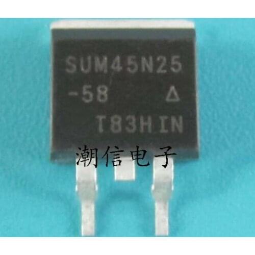 20pcs/lot SUM45N25-58 SUM45N25 TO-263 Car field effect tube LED LCD panel commonly transistor