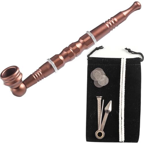 3-in-1 Bowl Multi-purpose Metal Smoking Pipe smoke pipes for smoking Tobacco Cigarette Holder Womens Slim Cigarette Filter