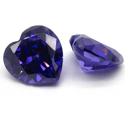 50pcs/Lot 8x8mm Cubic Zirconia Stones Heart Shaped Loose Pick Colors CZ Stone For Sale