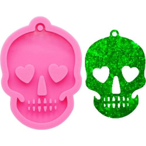 97QE 2Pcs Skull Hand Skeleton Hand Epoxy Resin Mold Kit Ghost Hand Keychain Pendant Silicone Mold Craft Jewelry Making Tools