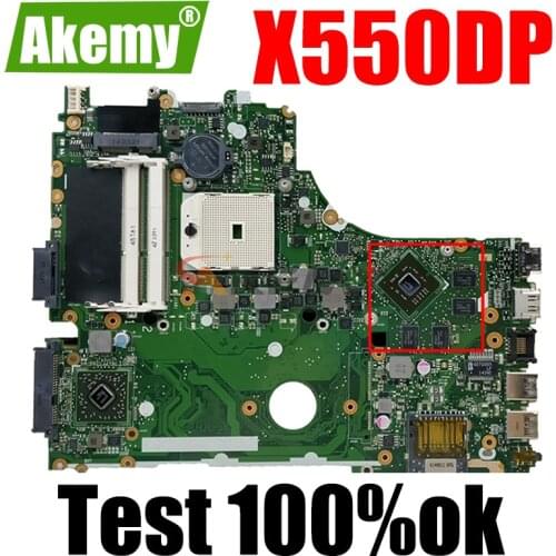 Akemy X550DP LVDS For Asus X750DP K550D X550D X550DP laptop motherboard X750DP Rev2.0 mainboard 100% tested working