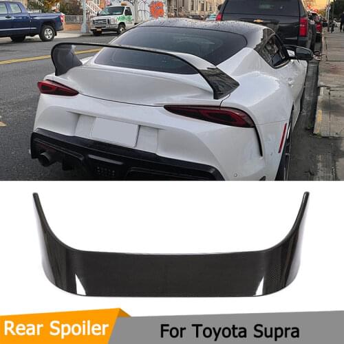 Car Rear Trunk Spoiler Wing for Toyota Supra 2019 - 2021 Carbon Fiber Rear Trunk Spoiler Boot Wing Lid