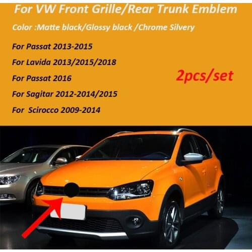 Car Styling for Passat Lavida Sagitar Scirocco ABS Car Front Grill Emblem Cover Car Rear Trunk Boot Emblem 90/1100/110/135/150mm