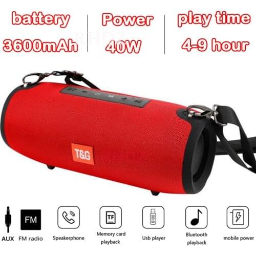 TG118 Large Extreme Speaker Bluetooth speaker bass Subwoofer Support TF Card Portable outdoor Waterproof Bluetooth loudspeaker
