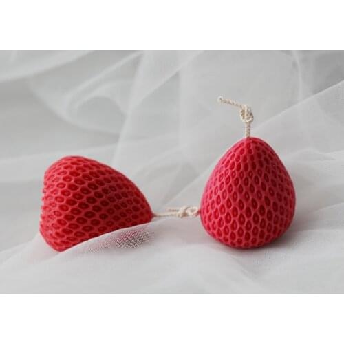 Big Strawberry Candle Mold simulation Strawberry Candle Silicone Mold Chocolate Mold DIY Soap Mold