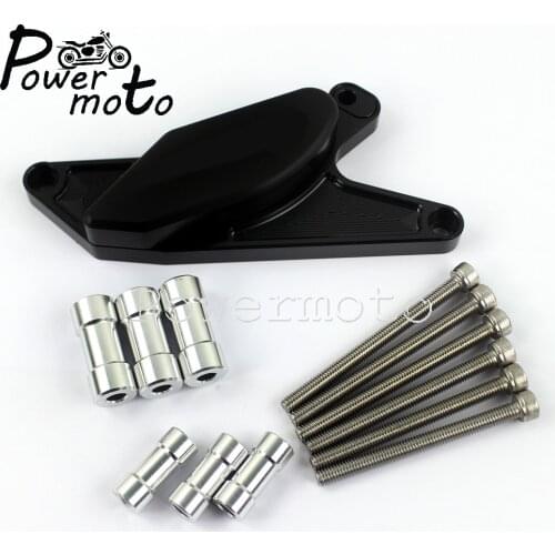 CNC Aluminum Motorcycle Black Engine Stator Cover Clutch Slider Guard Protector For Suzuki Hayabusa GSXR1300 GSX1300R 1999-2013