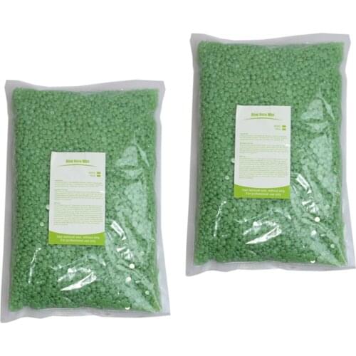 2 Bag 1000g Hard Bean Wax Depilation Bikini Depilatory Without Band Granule Wax Bean Hair Removal for Bikini Armpit Leg Body