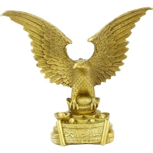 Eagle Eagle copper, to achieve the ambition of a thriving bronze craft of a great eagle with its wings spread Home Decor