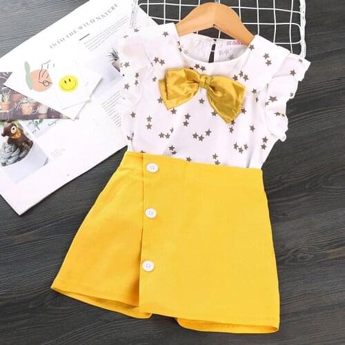 Baby Girl Clothing Sets Girls Summer Cotton Casual Outfits Set Infanti Kids Blouse+Shorts 2Pcs Suit Toddler Girl Clothing 2021