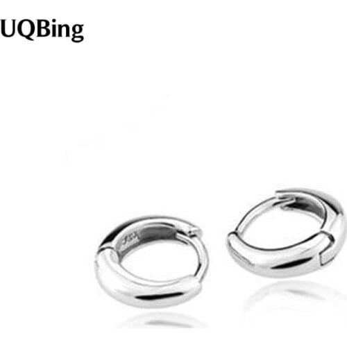 Wholesale Solid Pure 925 Sterling Silver Circle Round Clip Earrings For Ear Clip