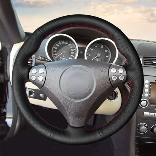 DIY Anti-Slip Wear-Resistant Steering Wheel Cover For Mercedes-Benz SLK-Class W170 SLK 2004-2008 C230 Car Interior Decoration
