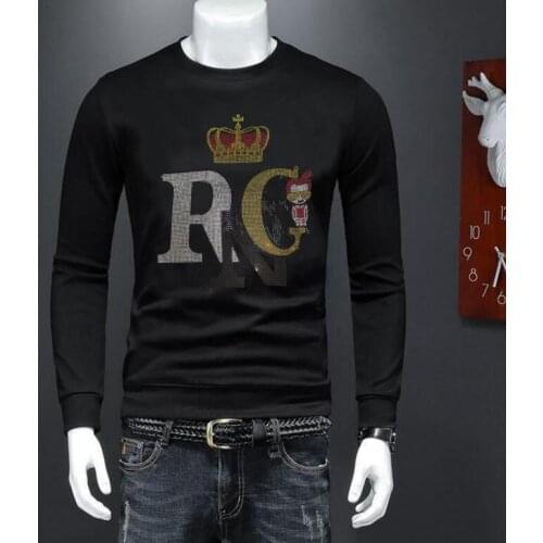 New winter hot sale diamond thick sweater mens designer new mens long-sleeved Sweatshirts hot