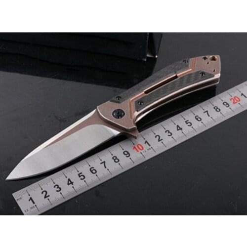 ZT Knife 0801CF ZT0801 Pocket Folding M390 Blade Titanium Alloy+carbon Fiber Handle Ball System Tactical EDC Knife Gift Knives