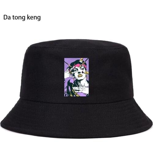 Jojo Bizarre Adventure Summer Women Men Kawaii Jojo Graphic Panama Bucket Cap The Design Flat Visor Japan Anime Fisherman Hat