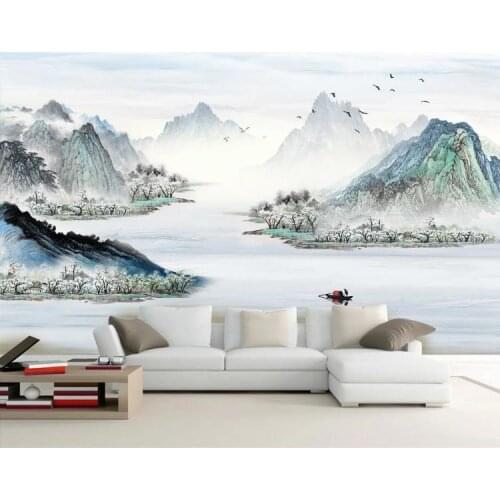 Custom Any Size Murals Wallpaper 3D Modern minimalist new ink landscape Wall Painting Living Room TV Sofa Backdrop Wall