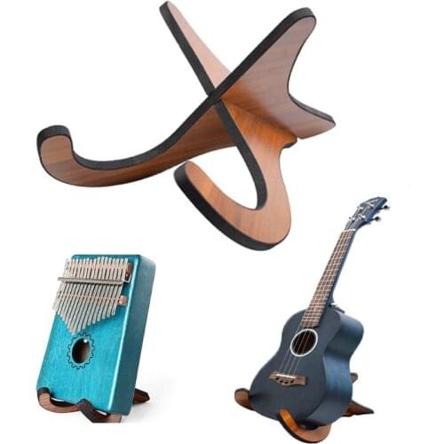 Portable Guitar Ukulele Violin Stand Collapsible Display Stand Rack for Kalimba Thumb Piano Accessories Vertical Guitar Holder