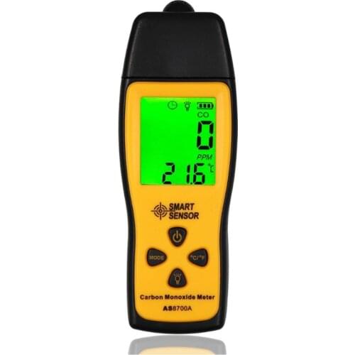 Handheld CO Detector, 80db Light CO Leak Detector, High Precision, Portable, CO Gas Analyzer with LCD Display, Monoxide Meter