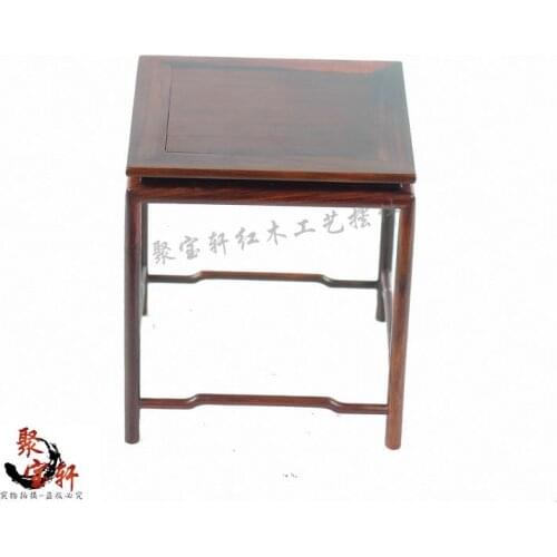 Annatto square base solid wood household act the role ofing is tasted jade vase stone carving handicraft furnishing articles