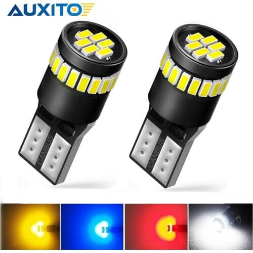 AUXITO 2x W5W T10 LED Clearance Side Marker Lights For AUDI A6 A1 A3 A4 BMW E46 E39 E90 F10 No OBC Error Led Signal Lamp 12V