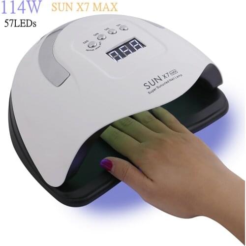114W New Nail Dryer LED Nail Lamp UV Lamp for Curing All Gel Nail Polish With Motion Sensing Pedicure Salon Manicure Art Tool