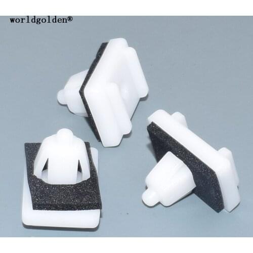 Worldgolden 100pcs plastic fasteners Rocker Panel Sill Fender Clip for Hyundai#87758-2S000