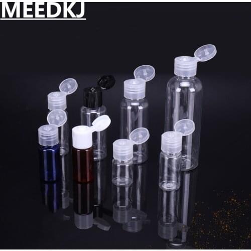 1pcs PET transparent bottle butterfly cap cosmetics sub-bottle flip bottle 10 20 30 50 100 ml plastic bottle Mini bottle