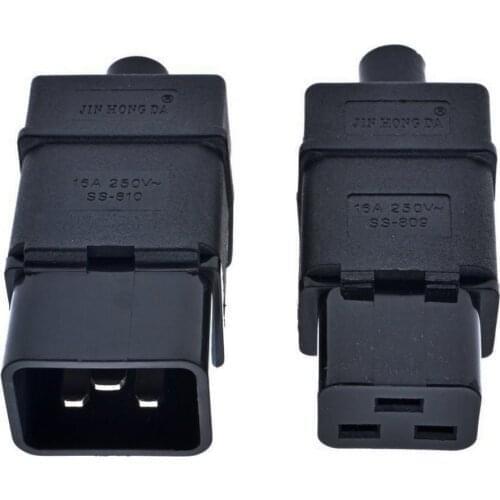 10 Pairs - IEC C19 Female C20 Male Plug Scocket Receptale PDU USP Rewireable Cable Cord Connector AC100~250V 16A