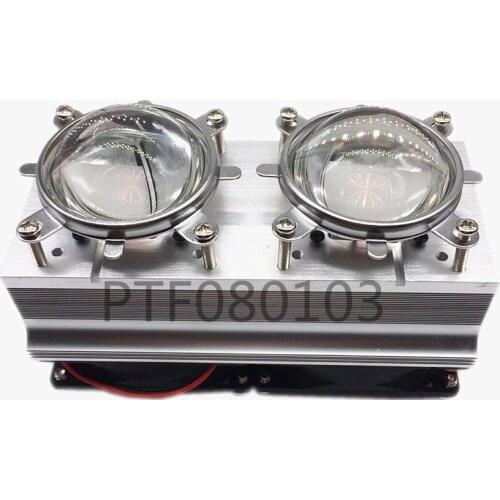 100W 200W High Power LED Heatsink cooling with fans 44mm Lens 60/80/90/120degree +Reflector Bracket