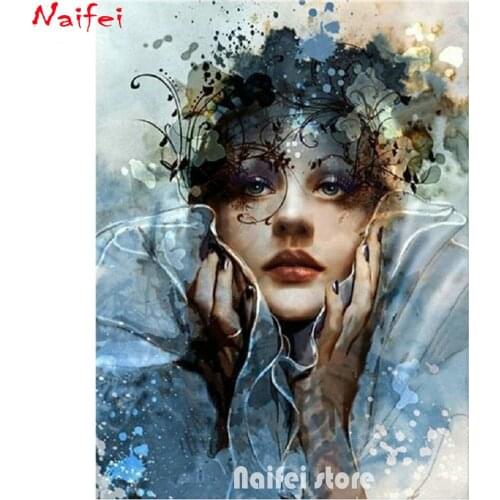 5D DIY Square/Round Diamond Painting Abstract flower Cross Stitch Diamond Embroidery girl Needlework home Decoration gift