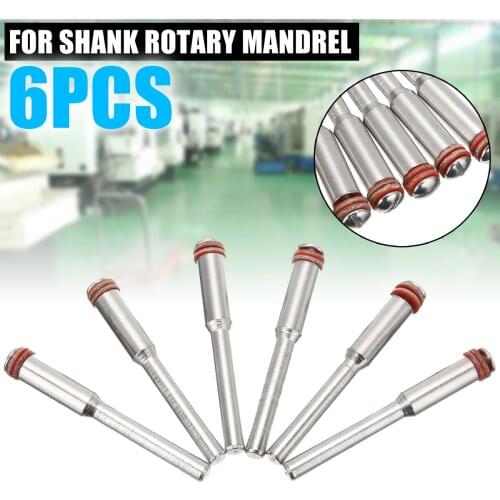 6pcs 1/8 Shank Rotary Mandrel Shank Accessory Rotary Tools For Disc Cut Polish Outdoor Parts