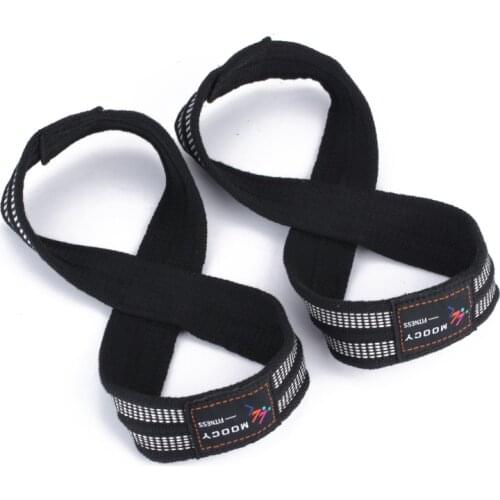 8 Figure Weight DeadLift Wrist Strap Lifting Straps for Pull-ups Horizontal Bar Powerlifting Gym Fitness Bodybuilding Equipment