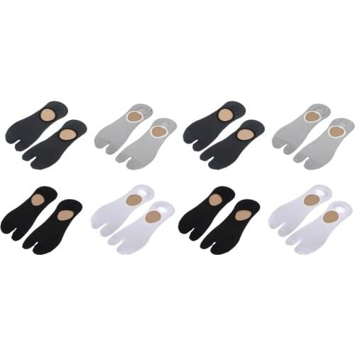 8 Pair Cotton Ankle Split 2 Toe Socks Non-Slip Geta Tabi Socks Breathable