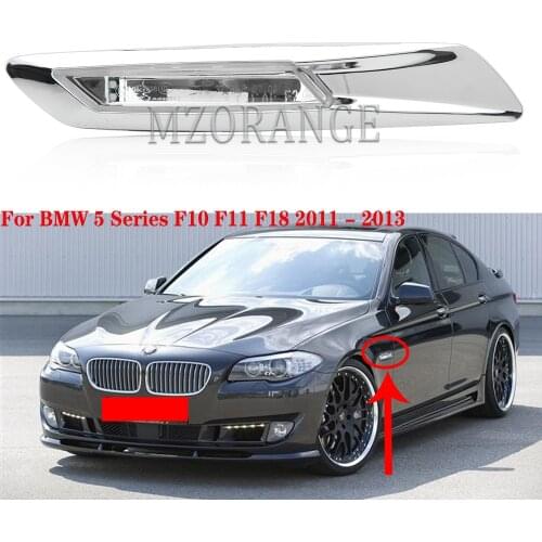 Auto Side Marker Corner Front Fender Mounted Leaf Plate Light For BMW 5 Series F10 F11 F18 2011 2012 2013 White Left Right