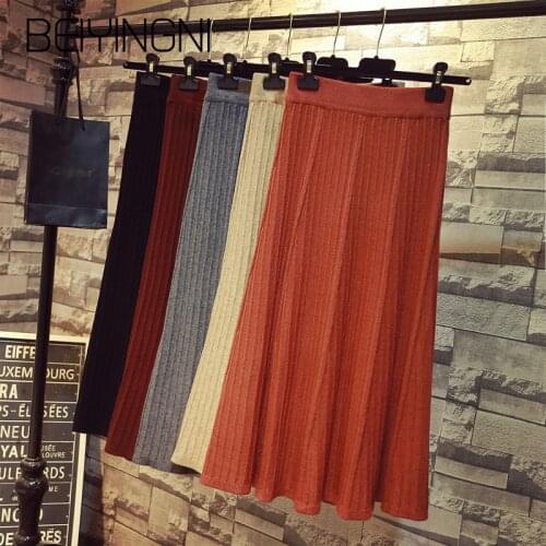 BEIYINGNI Women's Knitted Skirts