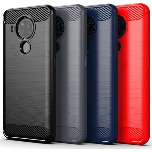 For Cover Nokia 5.4 Case For Nokia 5.4 Soft TPU Bumper Carbon Fiber Phone Case For Nokia 2.3 3.4 4.2 6.2 7.2 8.3 5.3 5.4 Fundas
