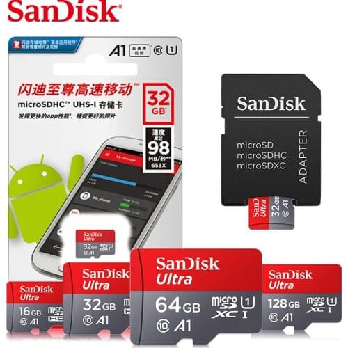 SanDisk A1 Memory Card 256GB 200GB 128GB 64GB 32GB 16GB Micro sd card Class10 UHS-1 flash card Memory Microsd TF/SD Card