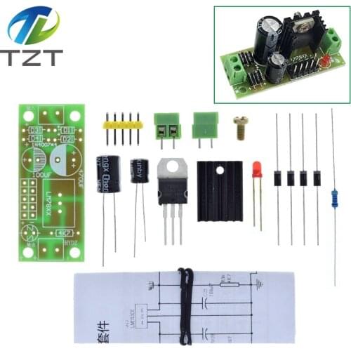 DIY KIT LM7805 L7805 DC/AC Three Terminal Voltage Regulator Power Supply Module 5V 6V 9V 12V Output Max 1.2A