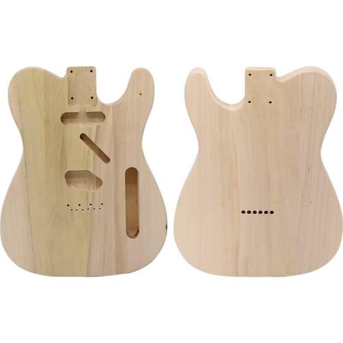 Poplar wood TL electric guitar body natural color guitar barrel TL body with Humbuck Pickup Hole