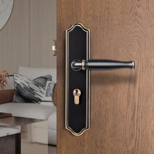 European Style Brass Security Door Handle Lock High Quality Apartment Door Lock Bedroom Mute Gate Locks Hardware Accessories