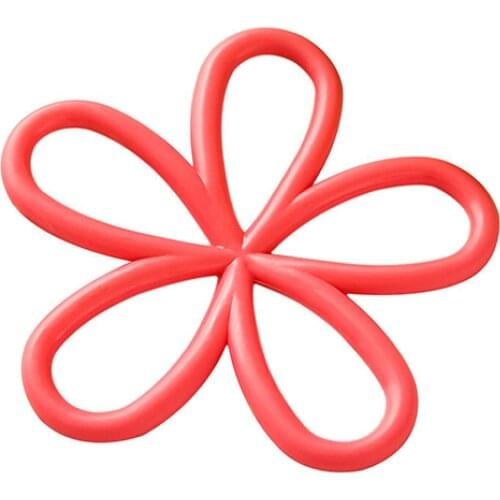 80%HOTNew Flower Shape PVC Anti-Slip Table Insulation Mat Heat Pad Kitchen Placemats