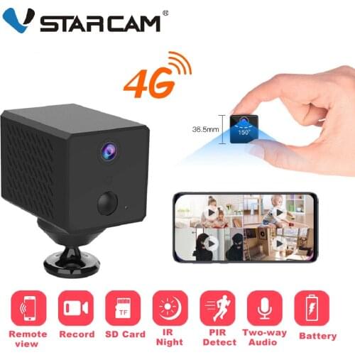 Vstarcam 1080P 4G Battery Mini Camera 4G IP Camera 2600mAh Battery Camera Wifi mini Camera IR Night Surveillance Security Camera