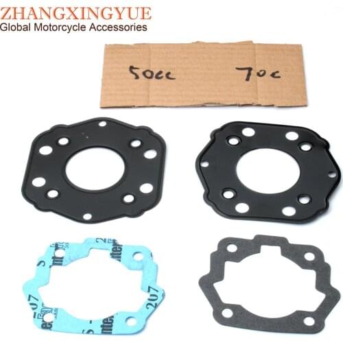 Motorcycle 50cc 70cc Cylinder Gasket Set Top End for Derbi GPR Nude R - Replica Senda X-Race X-Trem Enduro SM EBS050 Euro 50 2T