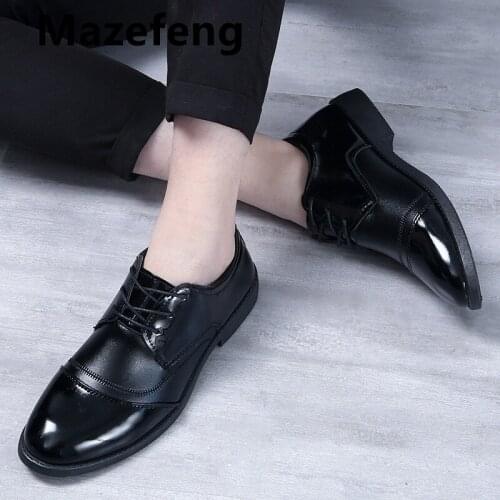 2021 New Men Dress Shoes High Quality Leather Formal Shoes Men Big Size 39-44 Oxford Shoes for Men Fashion Office Shoes Men