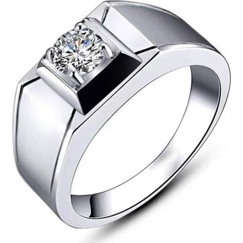 Original Design Real S925 Sterling Silver Mens Ring Luxury Creative Wedding Engagement Party Exquisite Elegant Jewelry Diamond