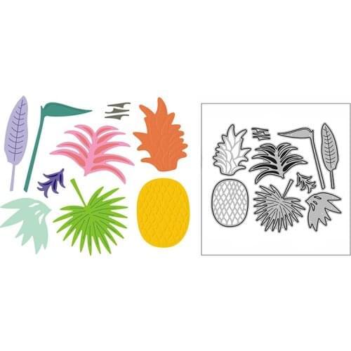 New Pineapple Palm Leaf Craft Embossing Mold 2021 Metal Cutting Dies for DIY Decorative Scrapbooking Album Card Making No Stamps