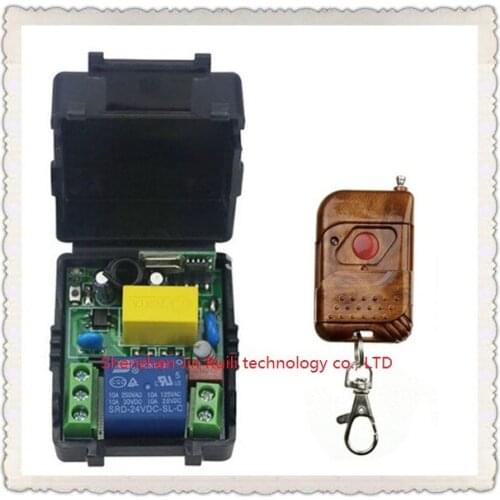 NEW AC220V 1CH 10A 1PCS Receiver + 1PCS Transmitter RF Wireless Remote Switch teleswitch Momenrary Toggle Latched Adjustable