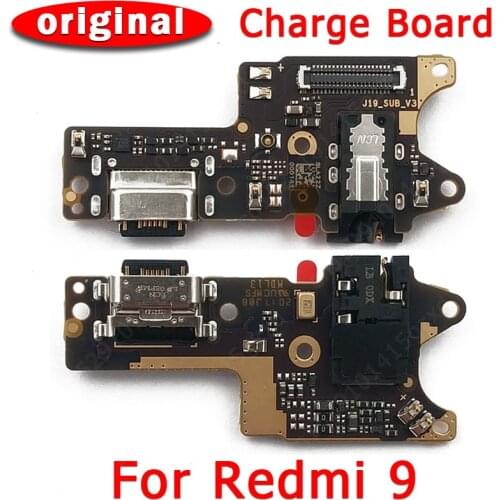 Original usb charge board for xiaomi redmi 9 pcb dock connector flex cable replacement spare parts charging port for redmi 9