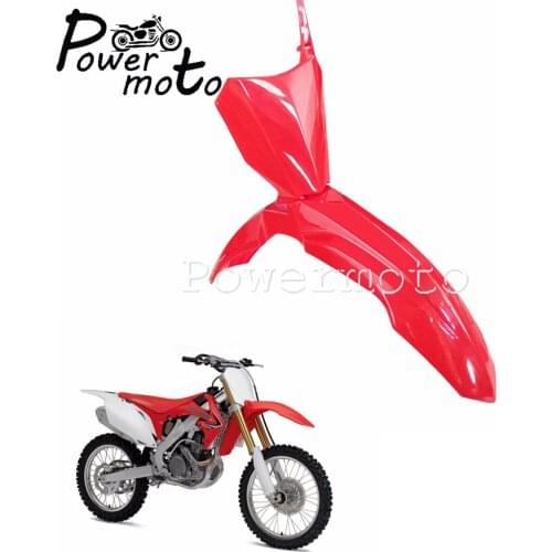 Enduro Red Front Fender&Front Number Plate For Honda CRF250R CRF450R CRF 250 450 R RX 2017-2020 Motorcycle Guard Mud Protector